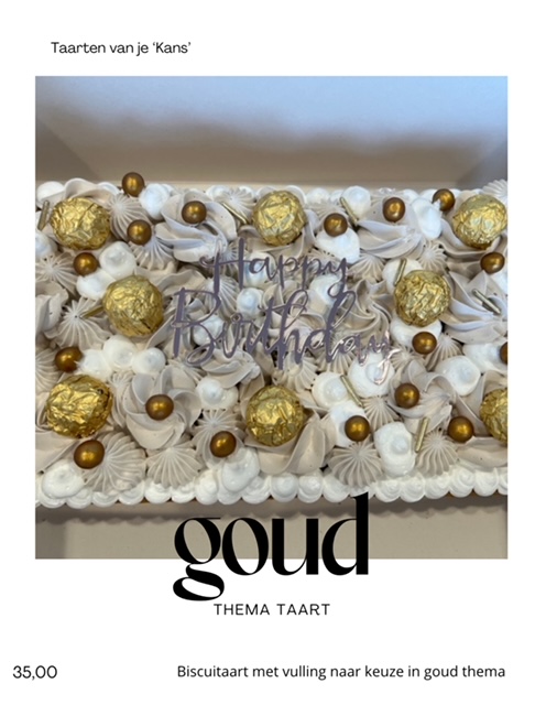 thema taart goud