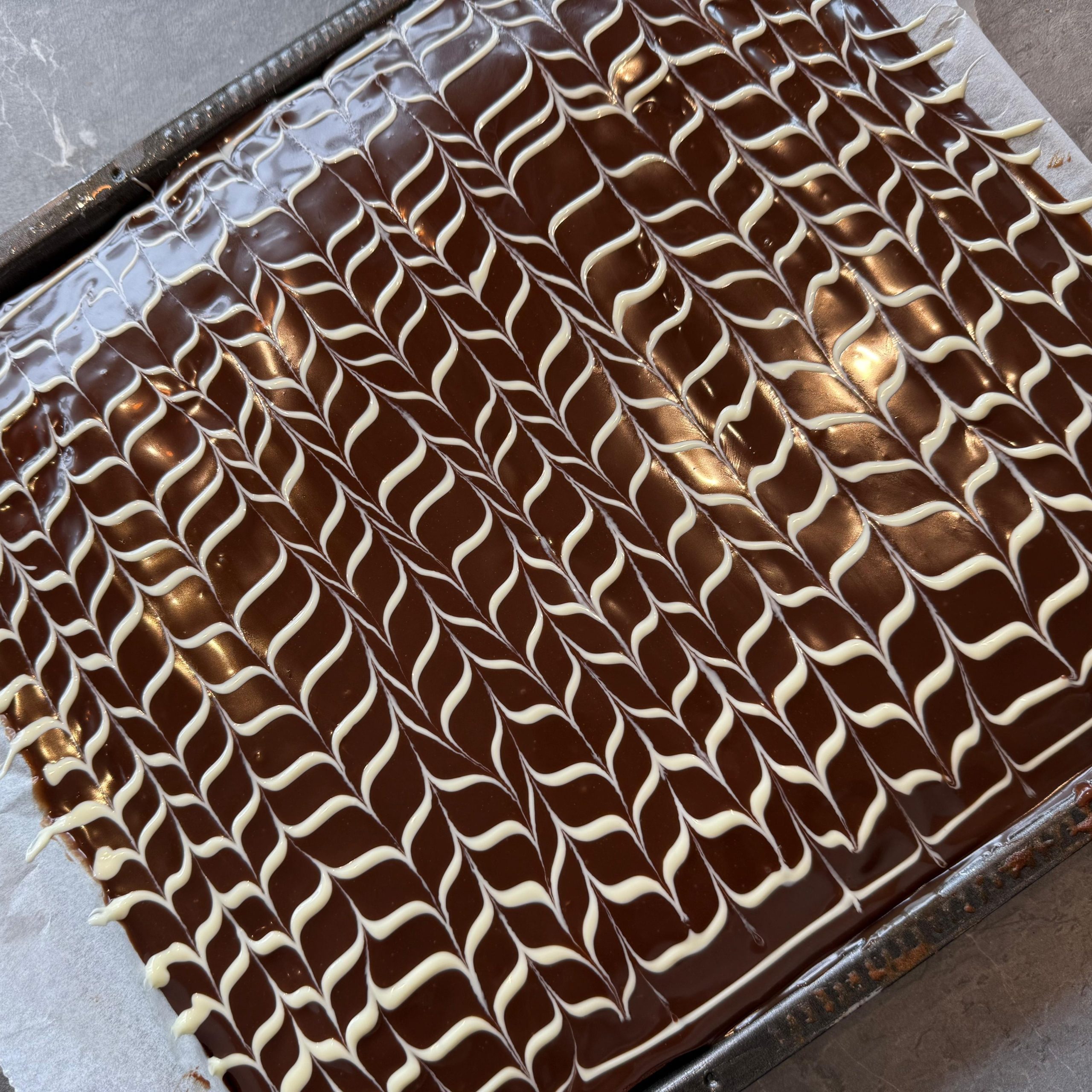 chocolade plaatkoek vierkant