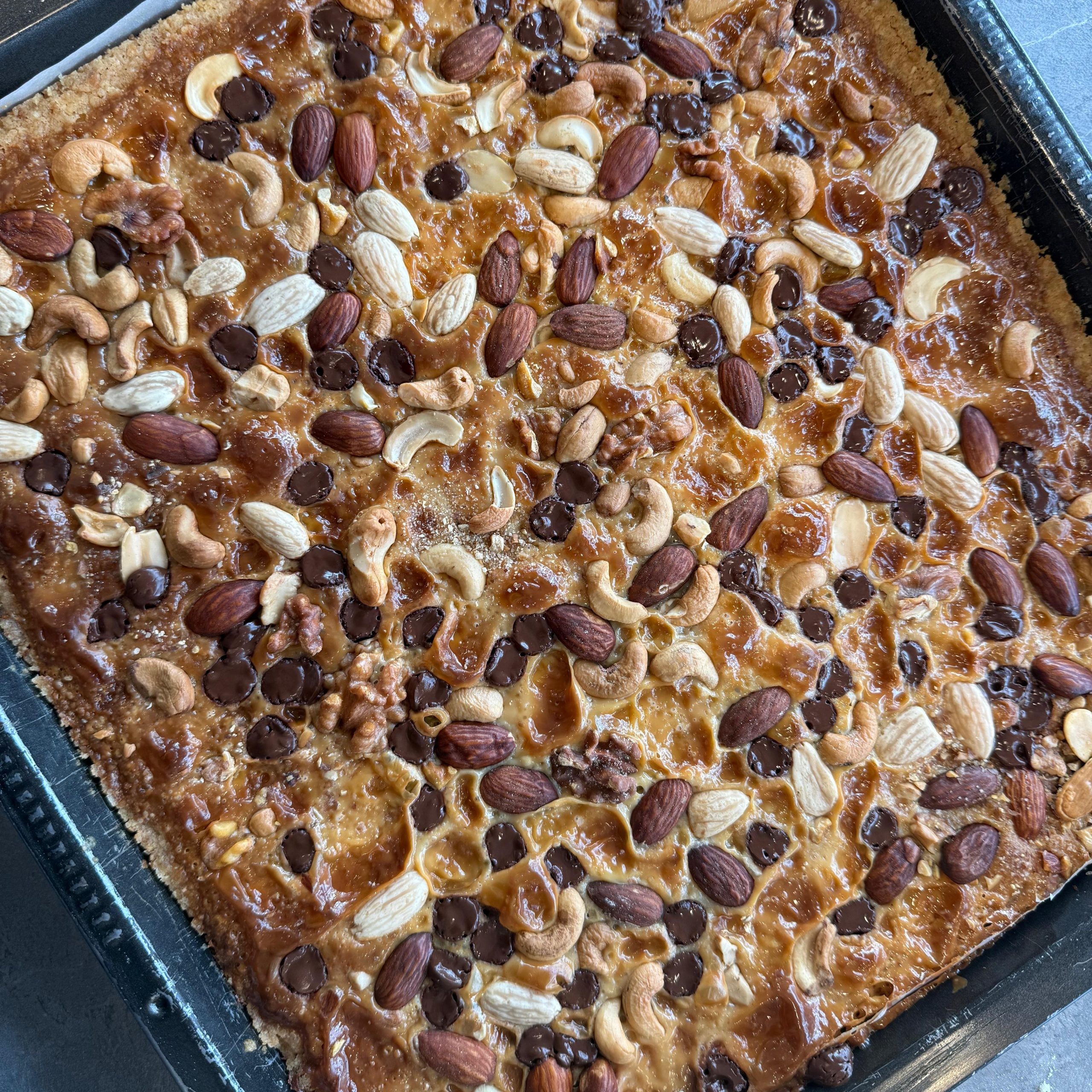 noten kokos plaatkoek vierkant