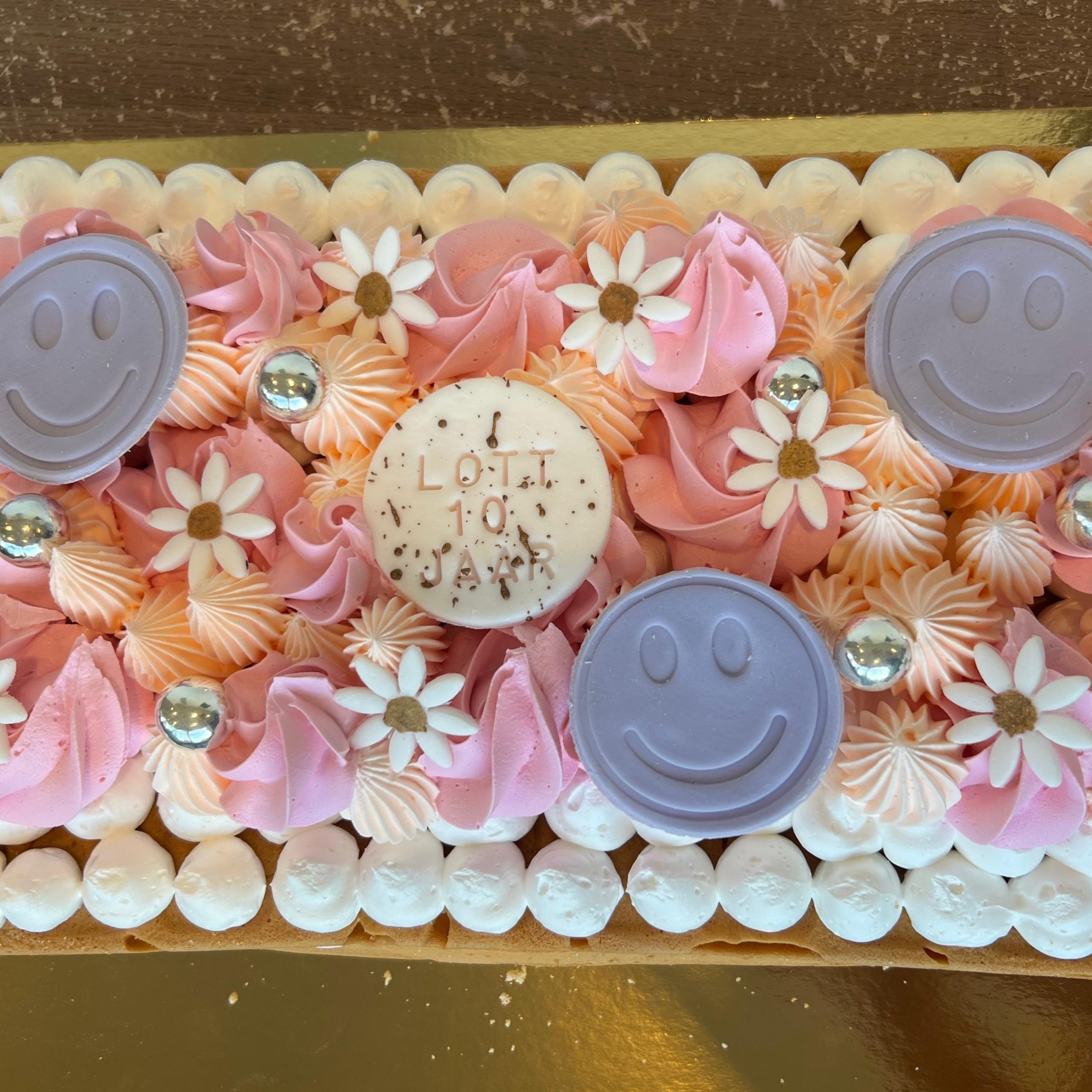 smileytaart vierkant